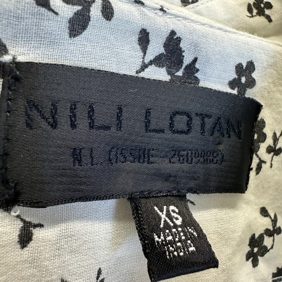 Nili Lotan Libby White Floral Print Blouse Size XS Long Sleeve Button Down Shirt - Picture 4 of 5
